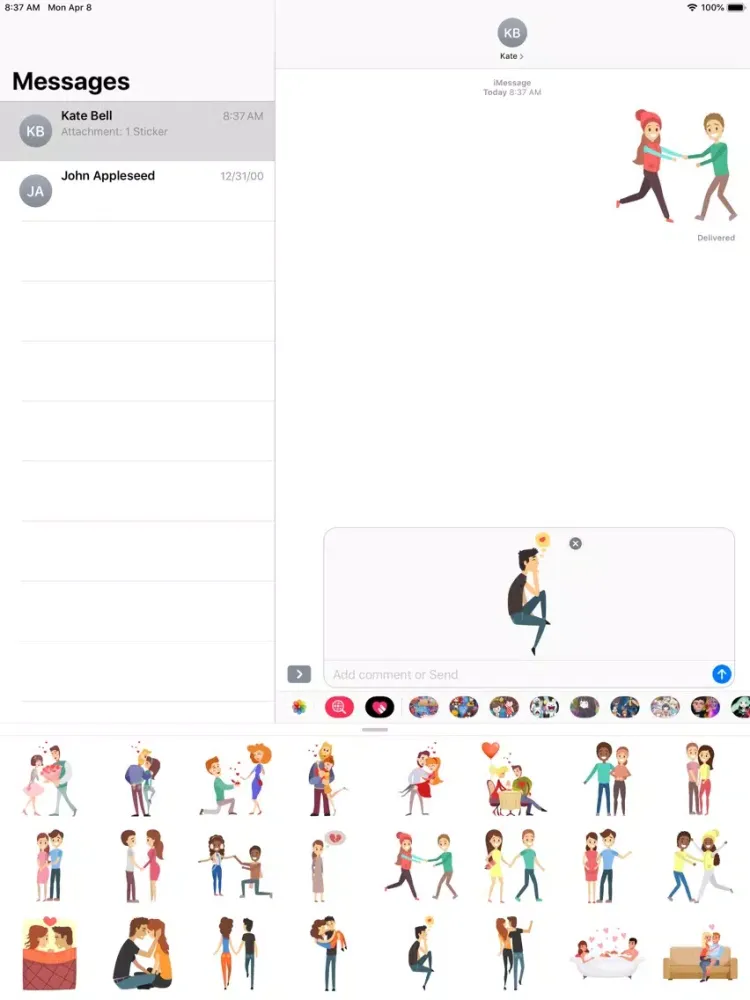 Captures d'écran de Couple Goals Stickers HD iPad 