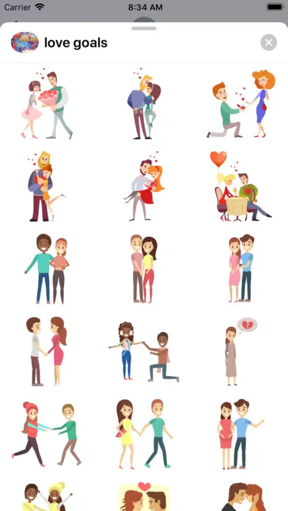 Captures d'écran de Couple Goals Stickers HD