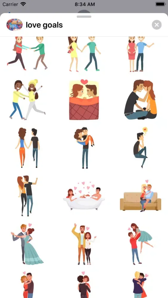 Captures d'écran de Couple Goals Stickers HD