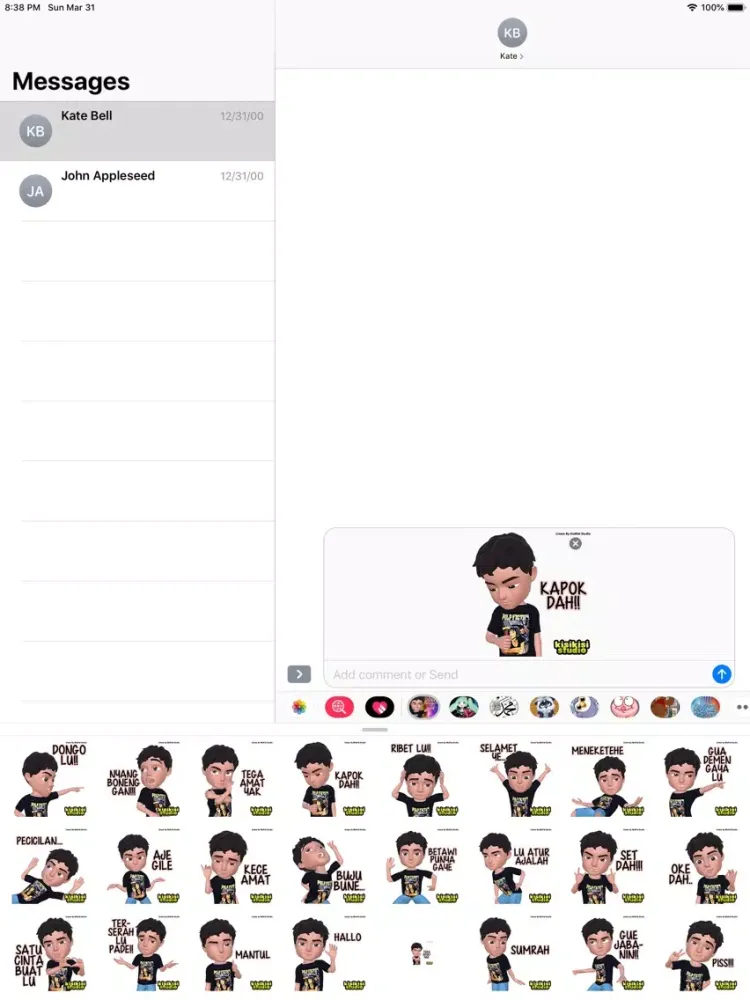 ภาพหน้าจอของ Stickers Betawi Lucu iPad 