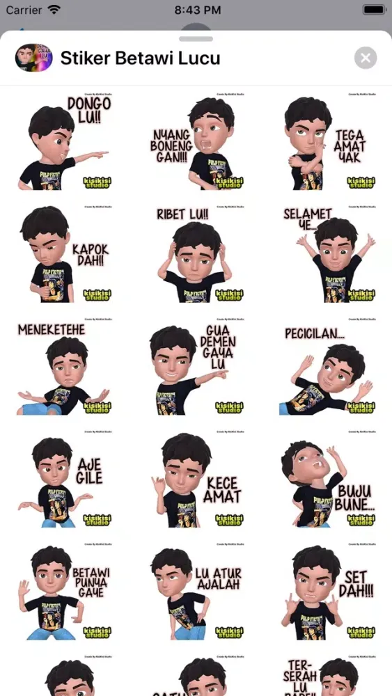ภาพหน้าจอของ Stickers Betawi Lucu