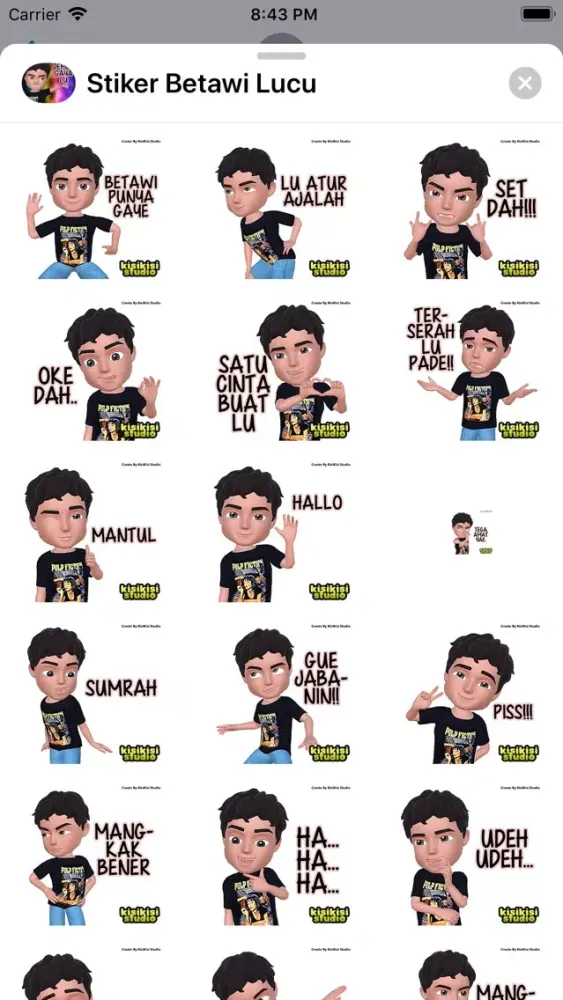 ภาพหน้าจอของ Stickers Betawi Lucu