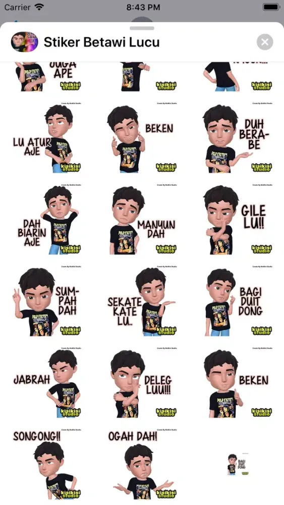 ภาพหน้าจอของ Stickers Betawi Lucu