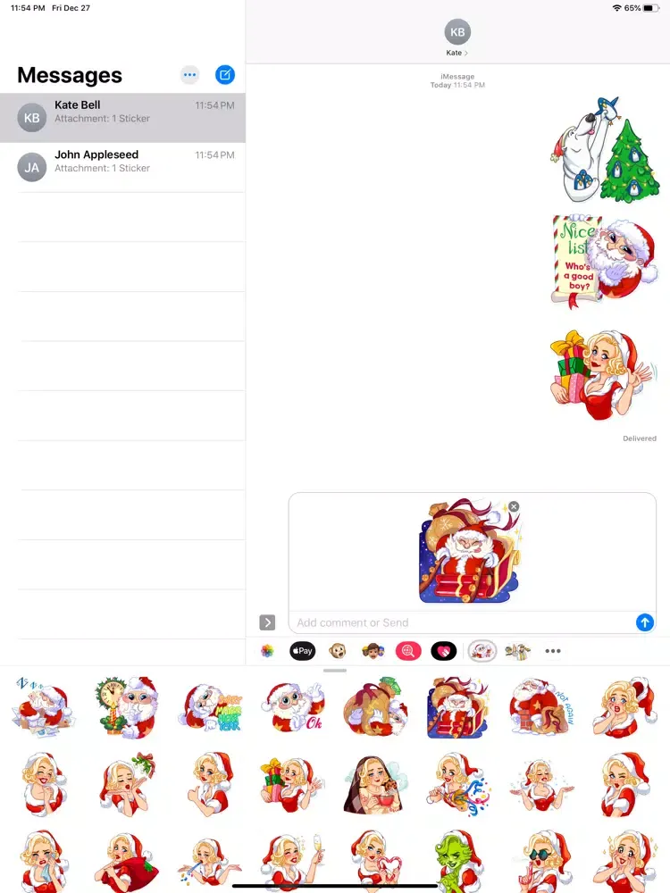 Capturas de pantalla de Christmas Is Coming Stickers iPad 