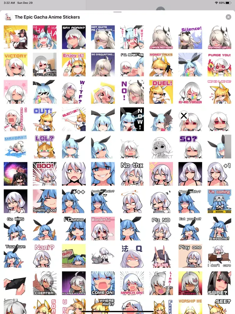 Ảnh chụp màn hình của The Epic Gatcha Anime Stickers iPad 