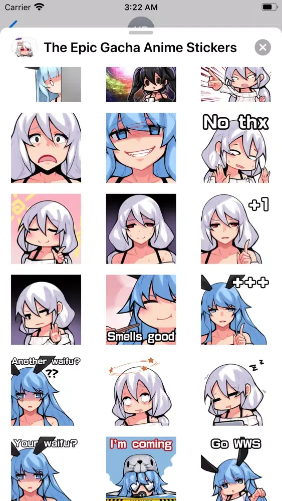 Ảnh chụp màn hình của The Epic Gatcha Anime Stickers