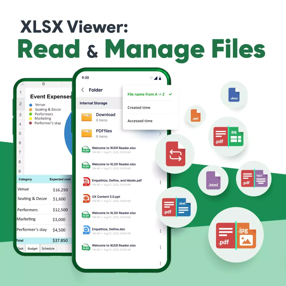 XLSX Viewer: Read XLSX File Screenshots