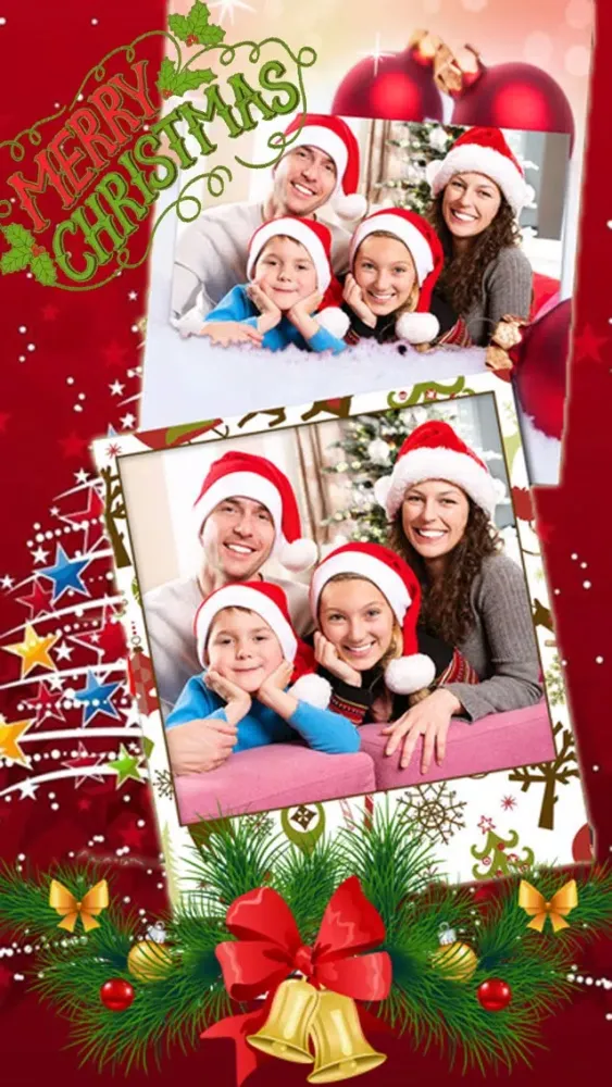 ภาพหน้าจอของ Merry Christmas Collage Frames