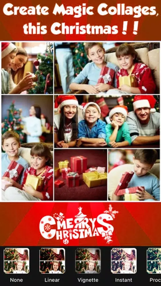 ภาพหน้าจอของ Merry Christmas Collage Frames