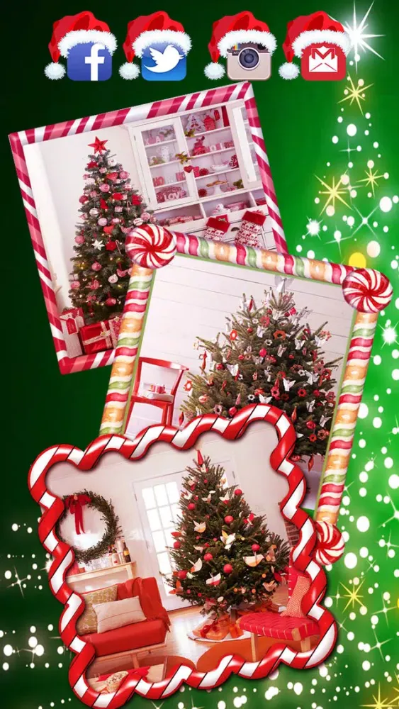 ภาพหน้าจอของ Merry Christmas Collage Frames