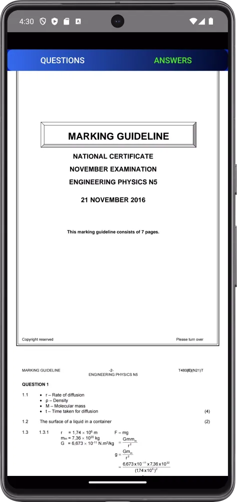 TVET Engineering Physics N5-N6 스크린샷