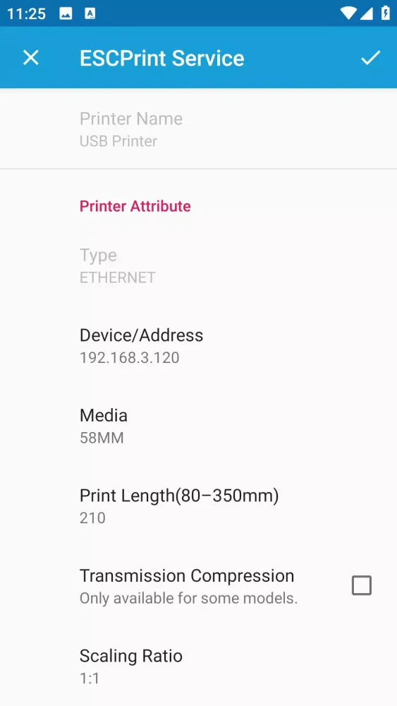 Capturas de pantalla de ESCPrint Service