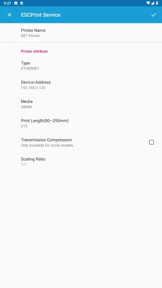 Capturas de pantalla de ESCPrint Service