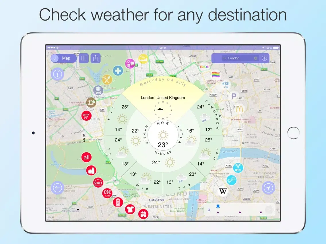 Xplorama - Explore Search Wiki & Compare Locations iPad  Screenshots