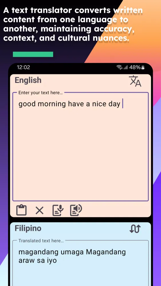 Screenshot di English Filipino Translate