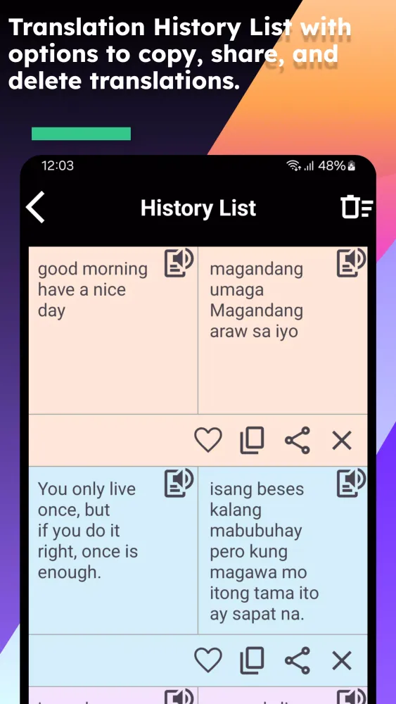 Screenshot di English Filipino Translate