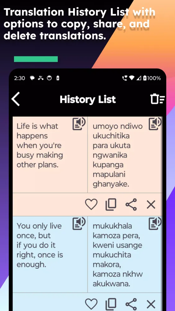 English Tumbuka Translate Screenshots