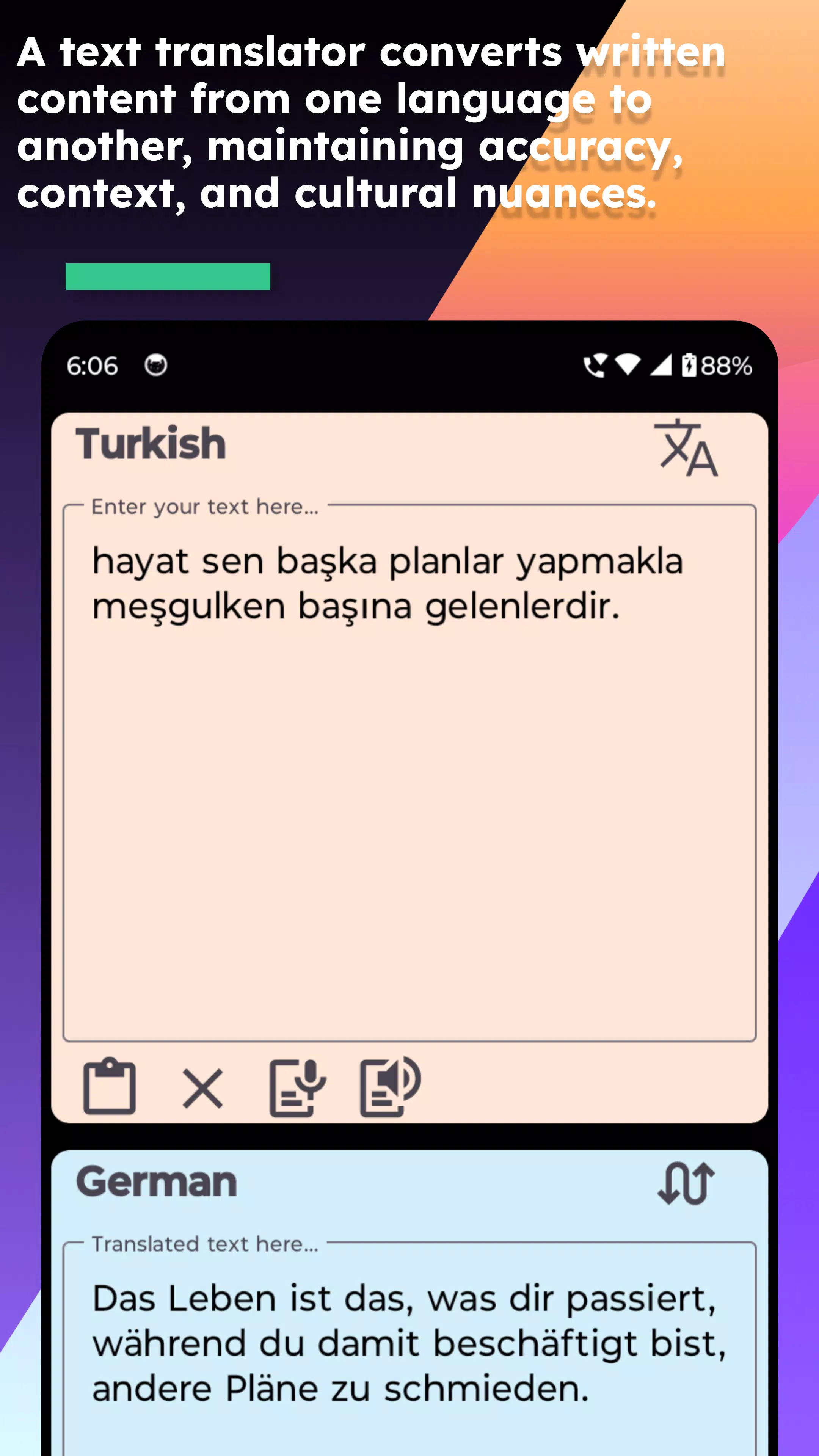 Turkish German Translate Screenshots