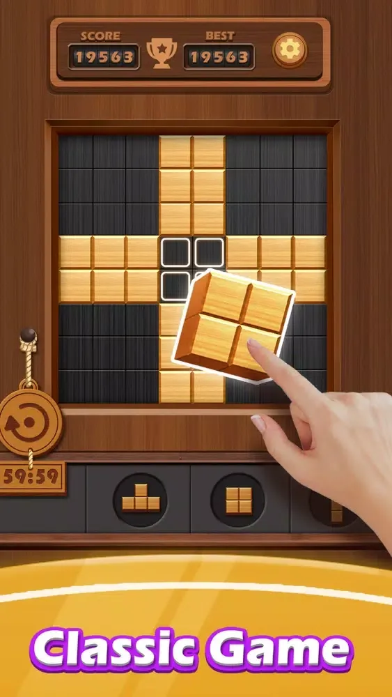 Wood Cube Puzzle: Circle Fill سکرین شاٹس