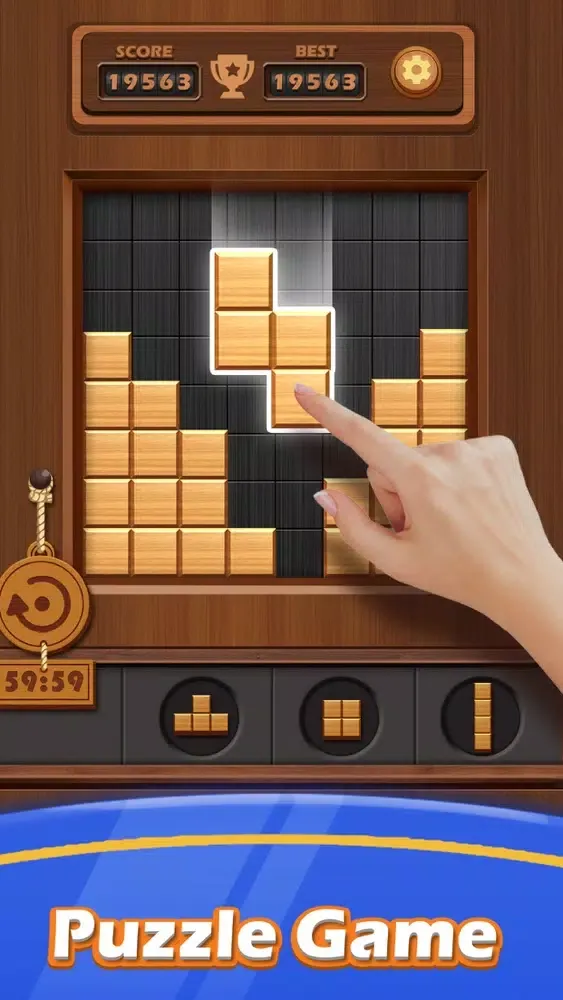 Wood Cube Puzzle: Circle Fill سکرین شاٹس