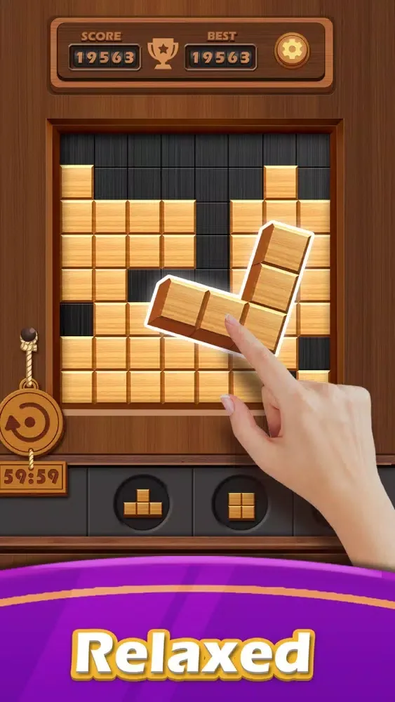 Wood Cube Puzzle: Circle Fill سکرین شاٹس