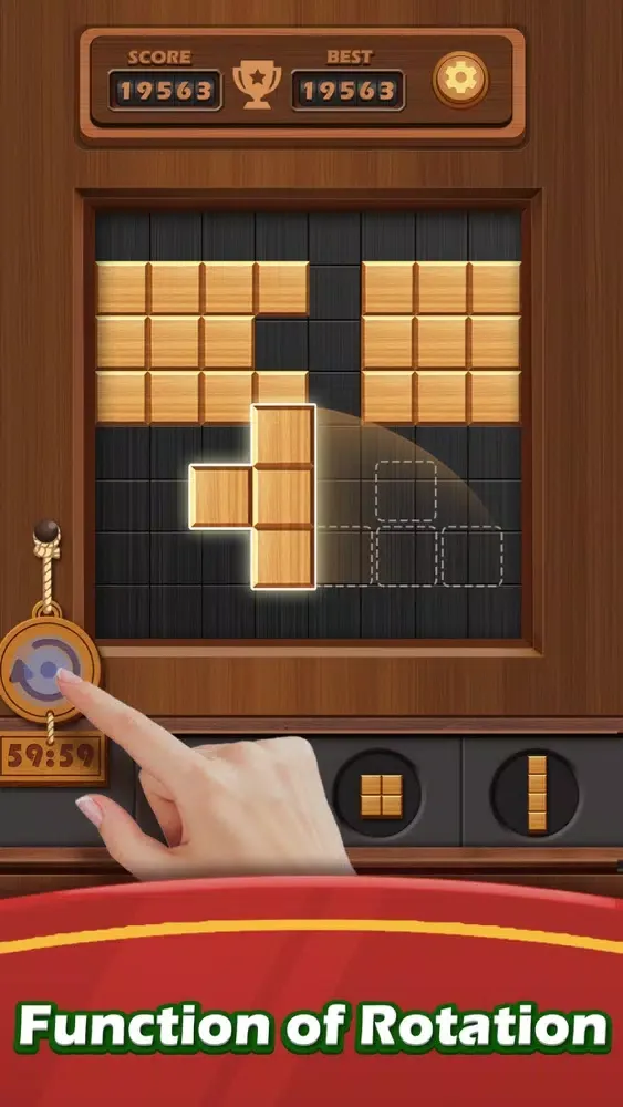 Wood Cube Puzzle: Circle Fill سکرین شاٹس