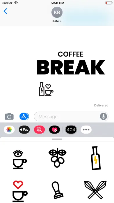 Ảnh chụp màn hình của 404 Stickers