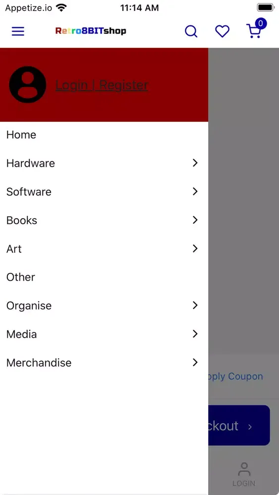 Screenshot di Retro8BITshop