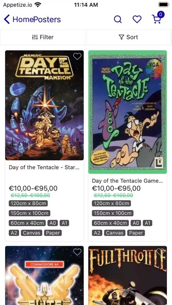 Screenshot di Retro8BITshop