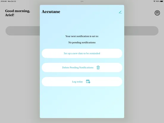 Tangkapan skrin Pill Pal - Medication Reminder iPad 