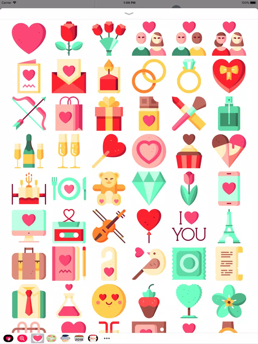 Be My Valentine Sticker Pack iPad  スクリーンショット