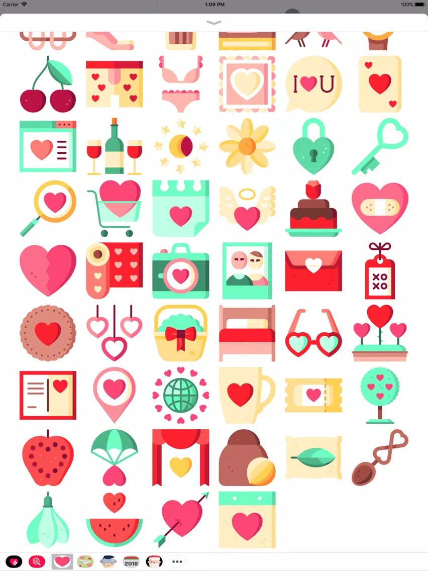 Be My Valentine Sticker Pack iPad  スクリーンショット