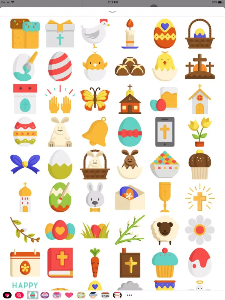 Скриншоты Easter Holiday Sticker Pack iPad 