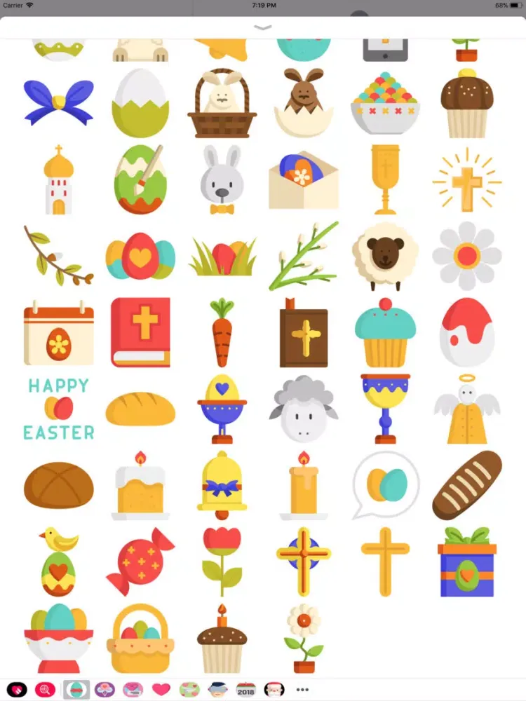 Скриншоты Easter Holiday Sticker Pack iPad 