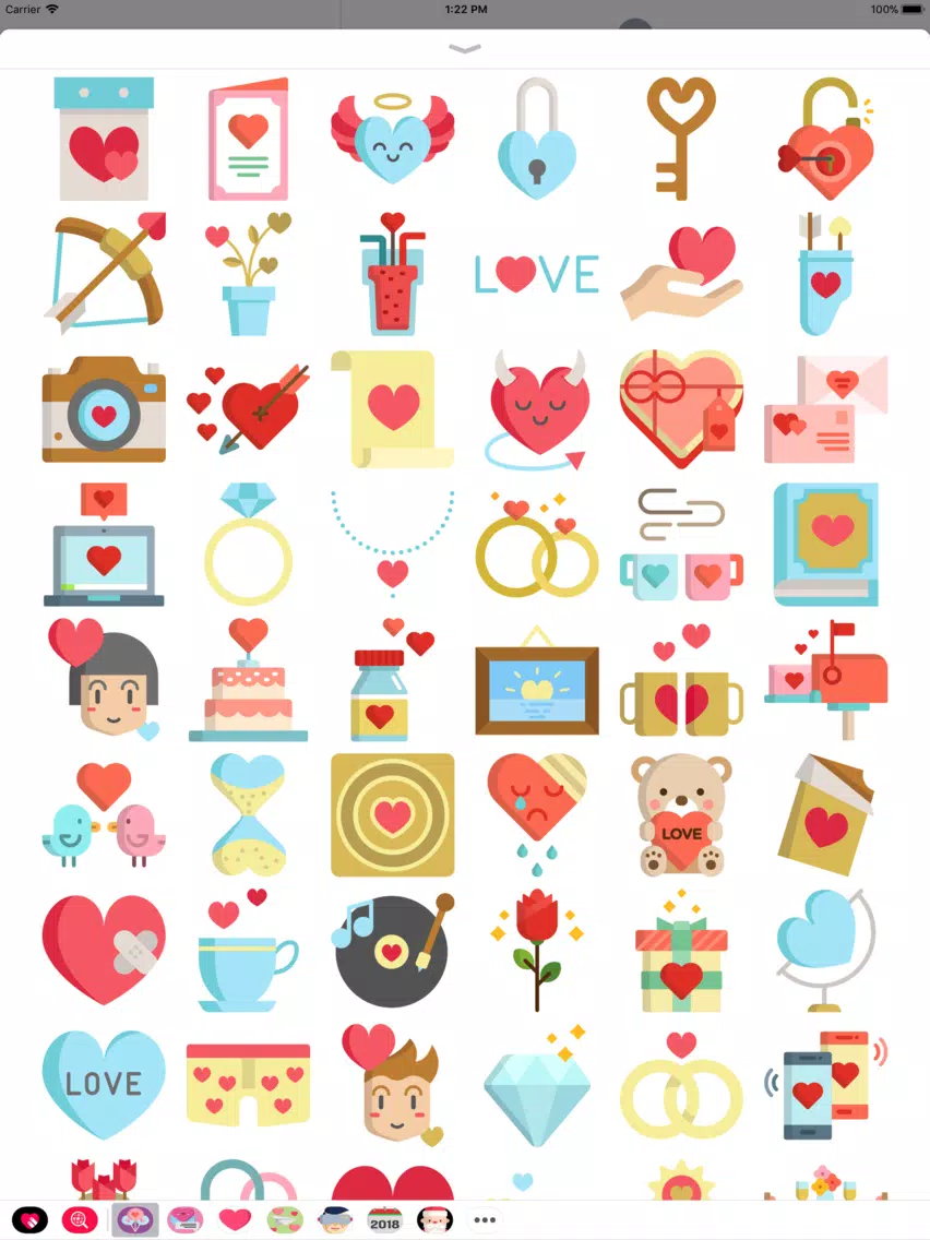 Tangkapan skrin Love Is In The Air Stickers iPad 