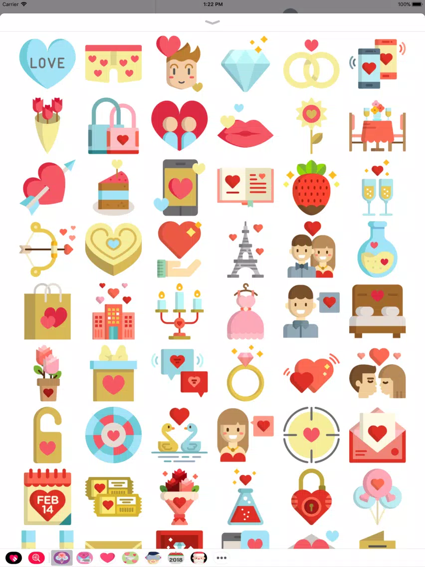 Tangkapan skrin Love Is In The Air Stickers iPad 