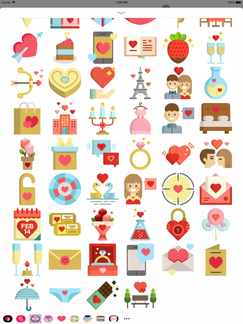 Tangkapan skrin Love Is In The Air Stickers iPad 