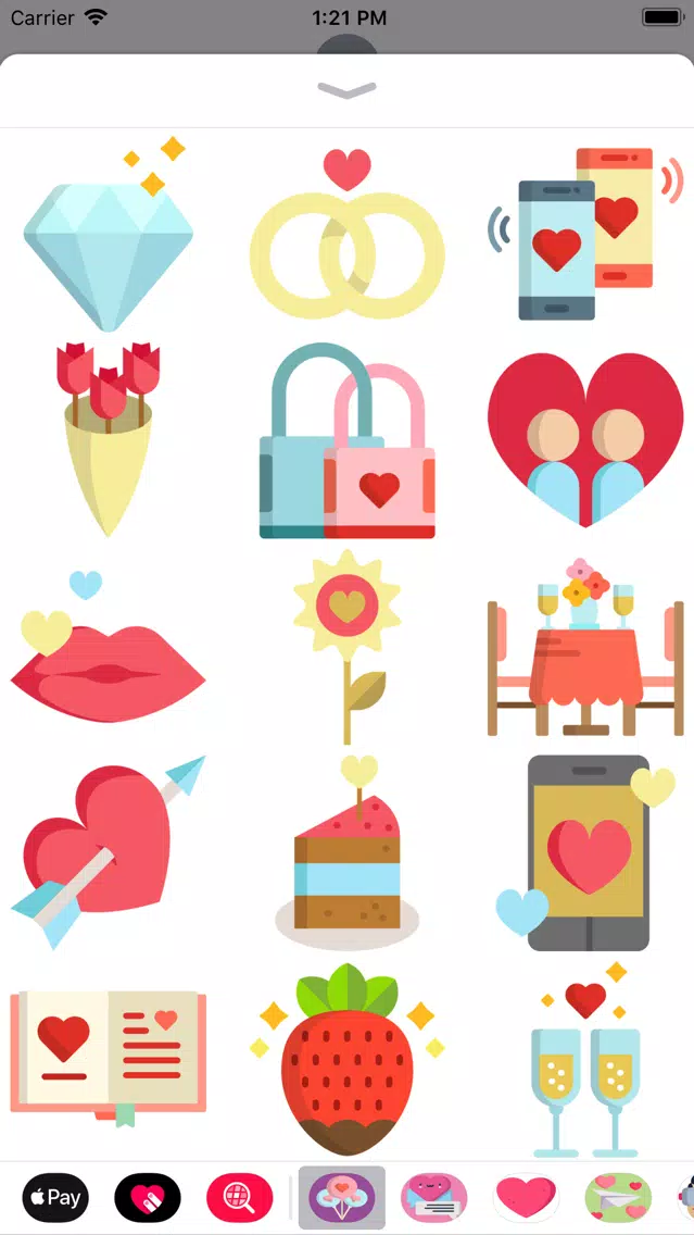 Tangkapan skrin Love Is In The Air Stickers