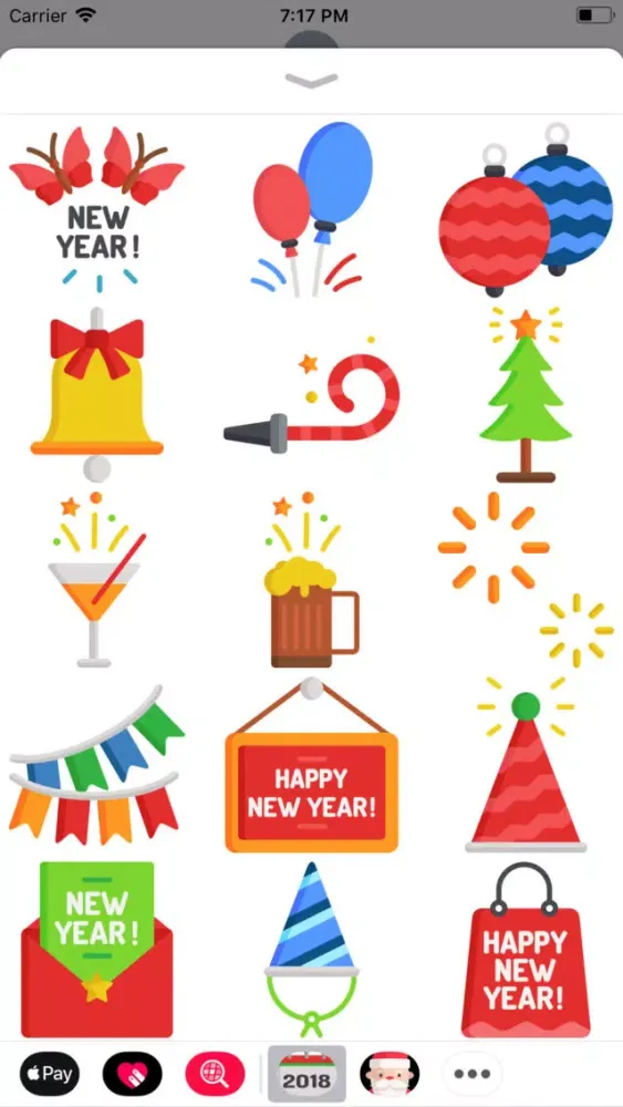Скриншоты New Year 2018 Stickers Pack
