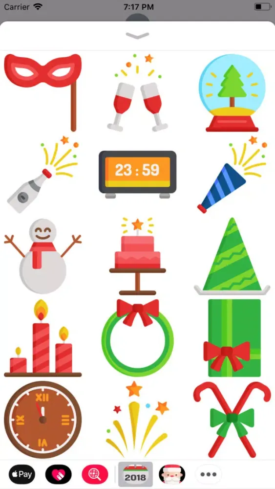 Скриншоты New Year 2018 Stickers Pack