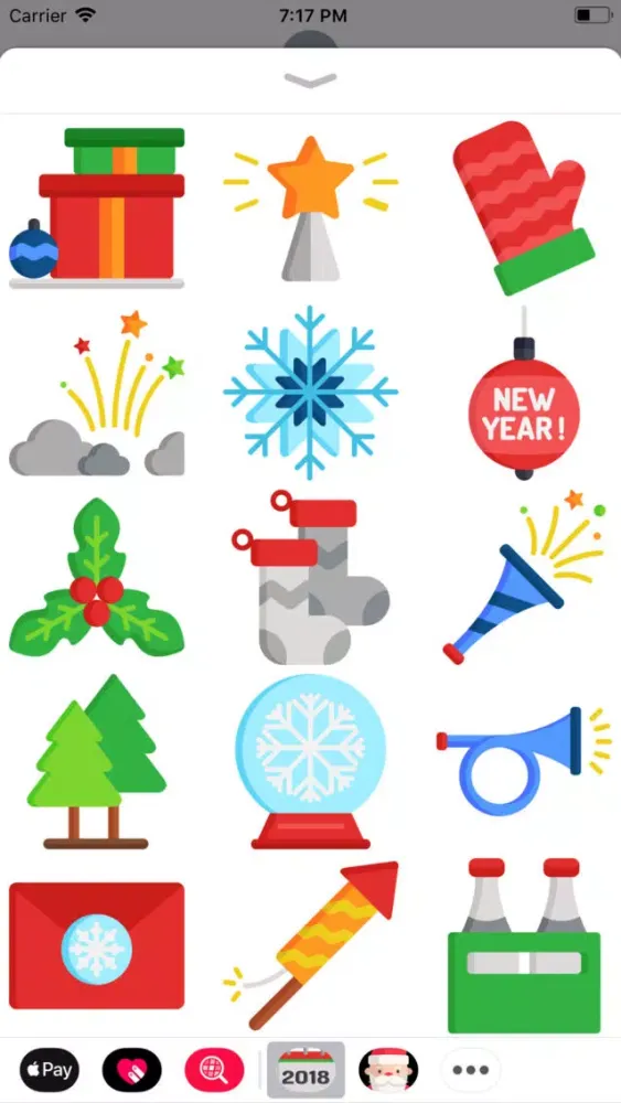 Скриншоты New Year 2018 Stickers Pack