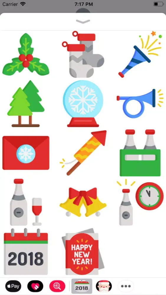 Скриншоты New Year 2018 Stickers Pack