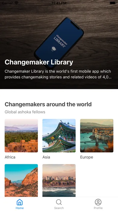 Captures d'écran de Changemaker Library