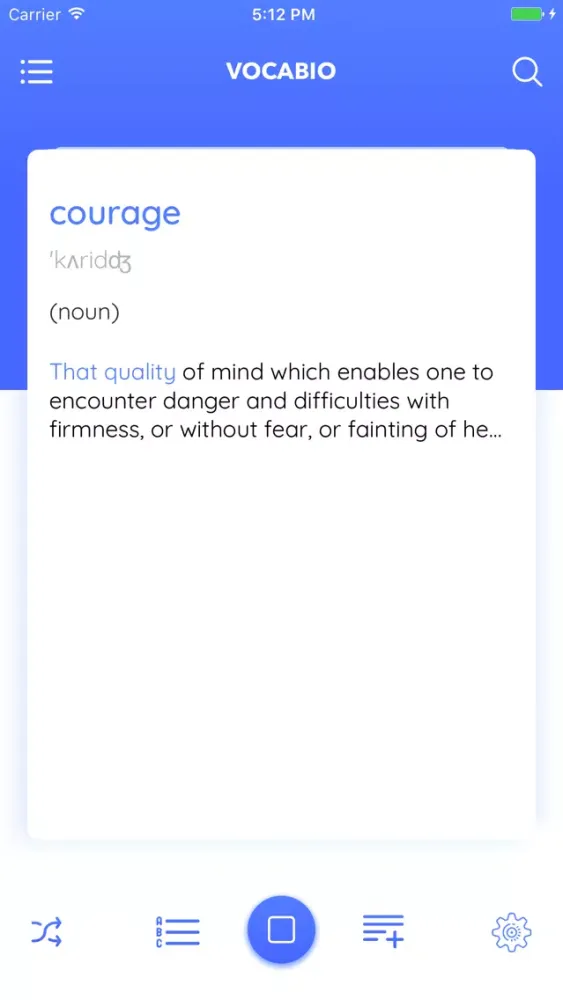 Capturas de tela do Vocabio