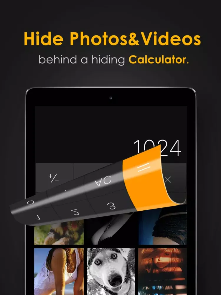 Secret Calculator+ Pro: Private photo & video vault with safe internet browser iPad  Screenshots