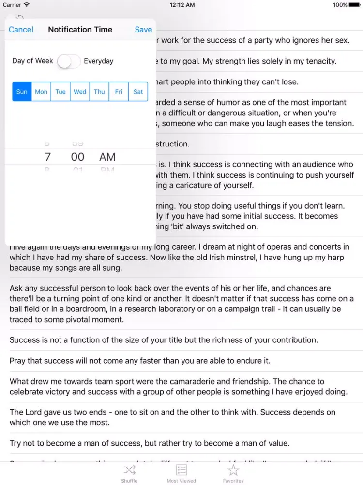 Motivate Me - Daily Quote Notification iPad  سکرین شاٹس