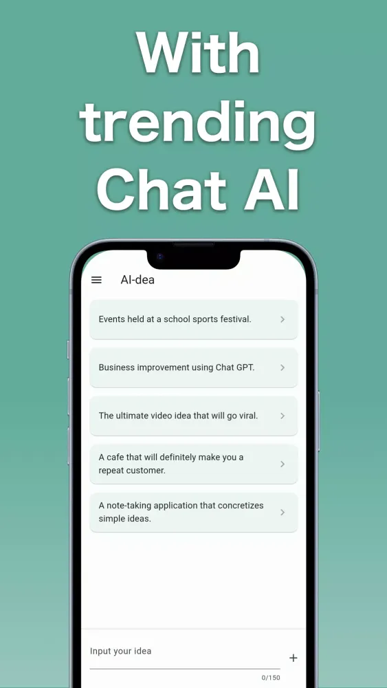 Captures d'écran de AI brainstorming: AI-dea