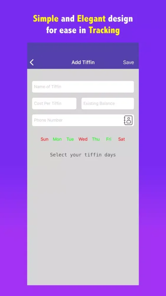 Tangkapan layar Tiffin Tracker