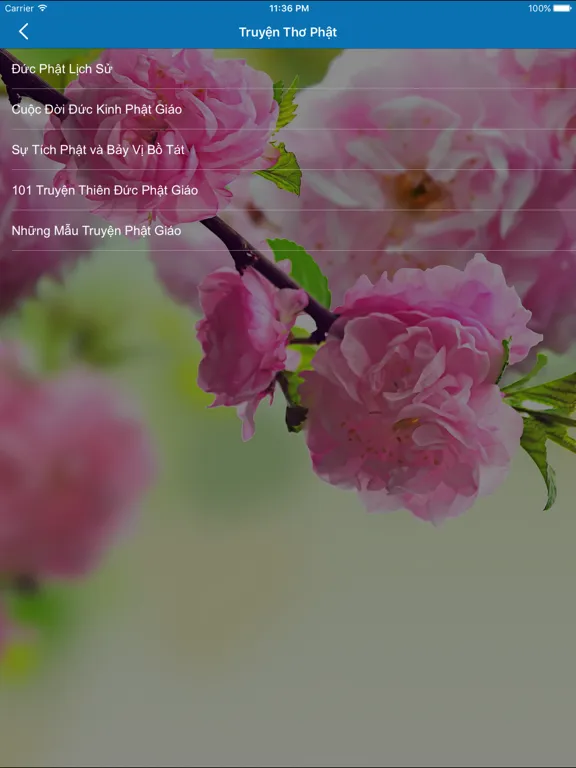 Ảnh chụp màn hình của Truyện Phật - Thơ Phật - Lời Phật - Kinh Phật iPad 