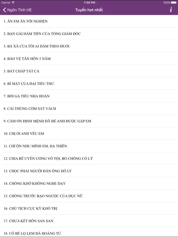 200 Ngôn tình HE - Offline - Hay Nhất Hot Nhất iPad  Screenshots